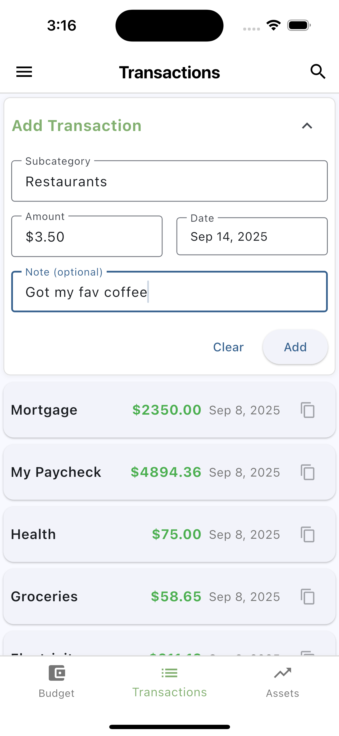 Expense Tracking Dashboard